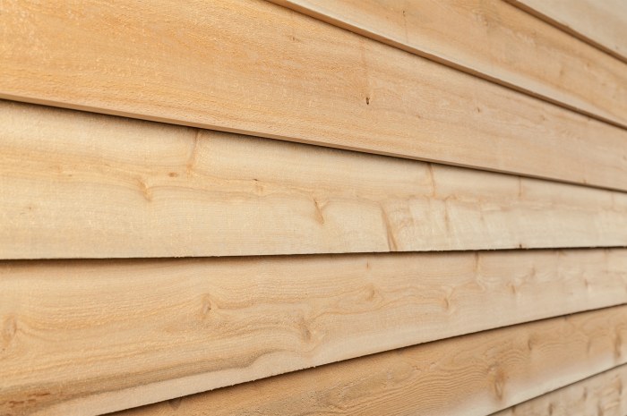 Cedar plank siding