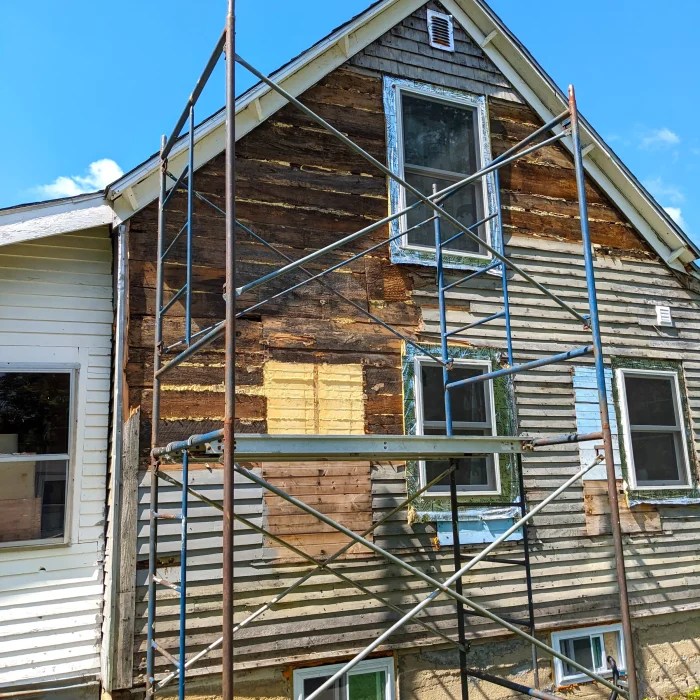 Clear cedar siding