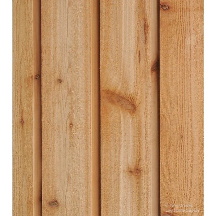 Vertical cedar siding