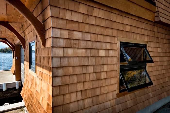 Wood shake siding