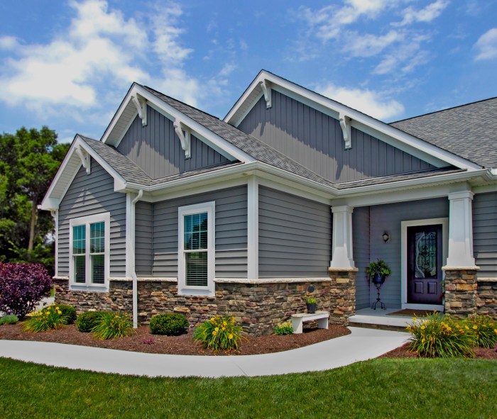 Gray vinyl siding