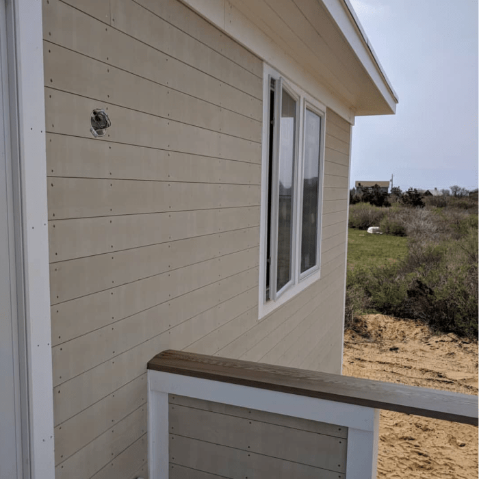 Outdoor shiplap siding