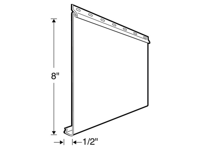 8 inch aluminum siding