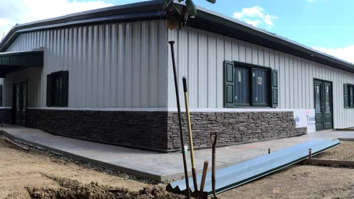 Metal siding installation