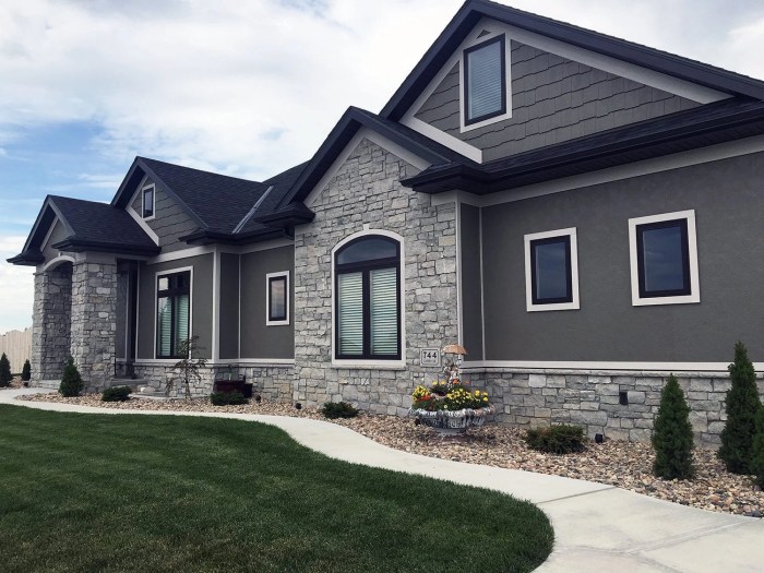 Stacked stone siding