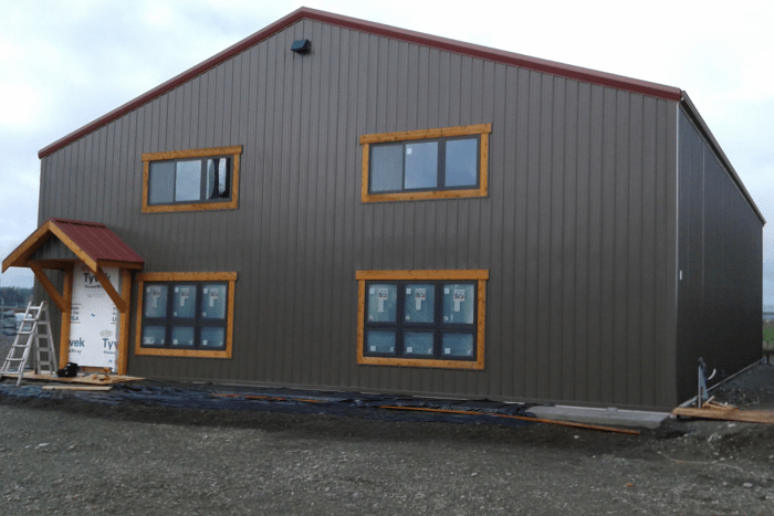 Pole barn metal siding