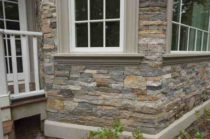 Stacked stone siding