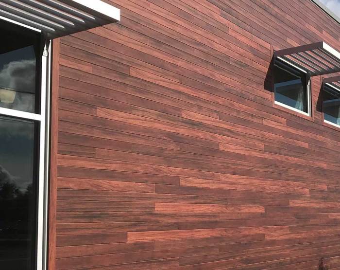 Fake wood siding