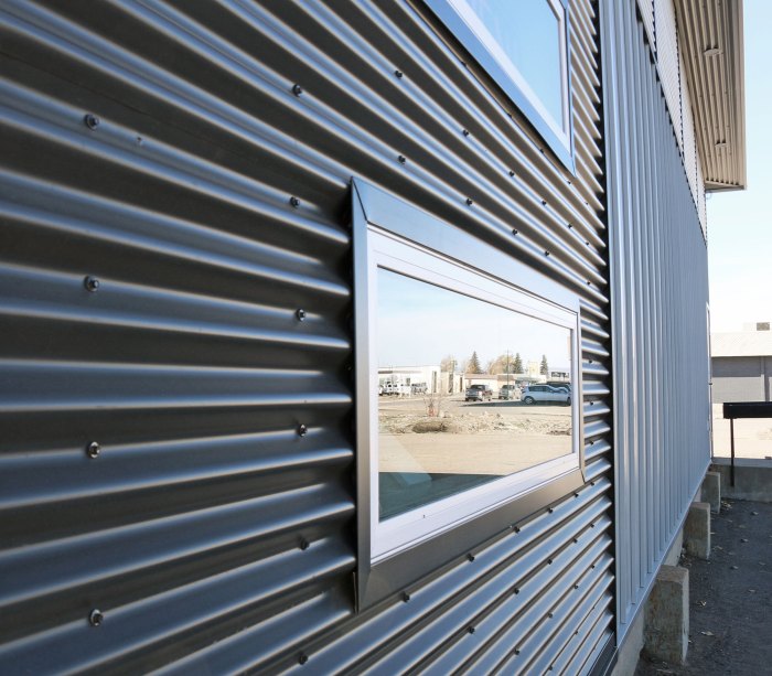 Corrugated siding panel cladding trim anthracite