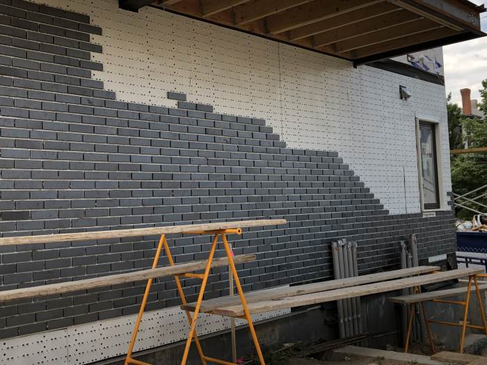 Exterior brick siding