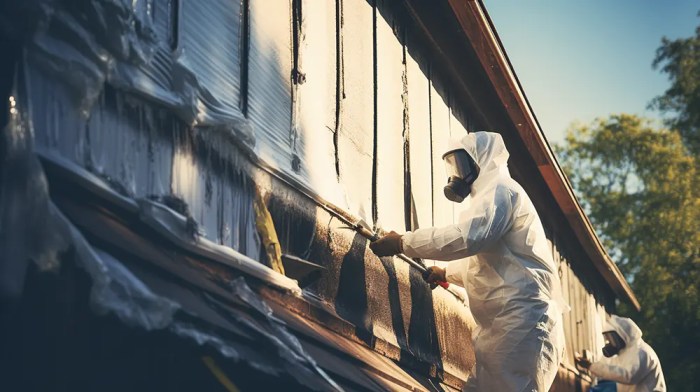 Removing asbestos siding