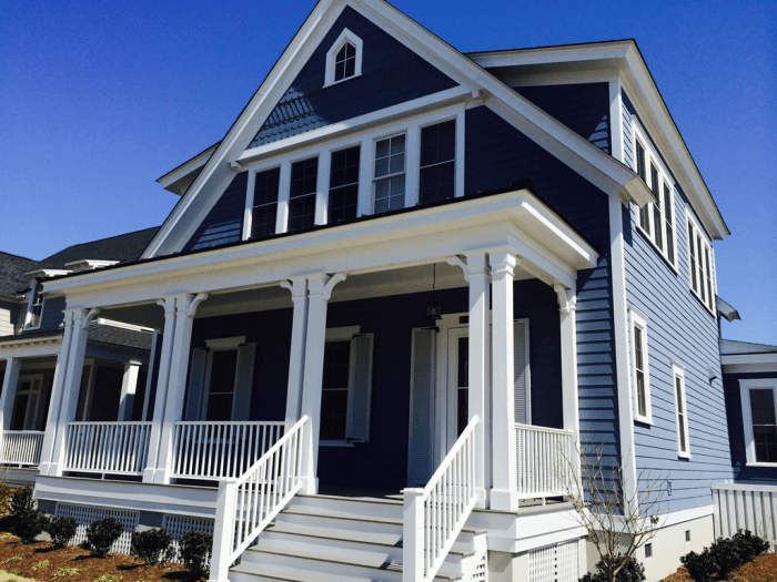 Blue siding house