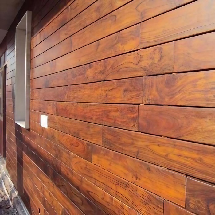 Teak siding