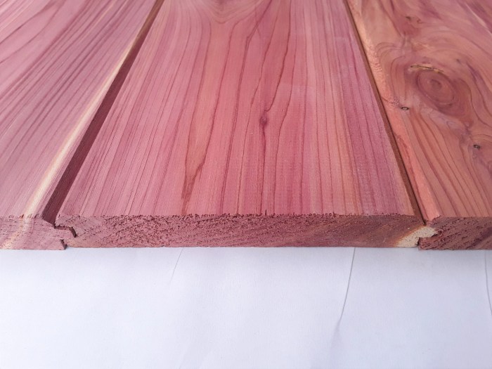 Clear cedar tongue and groove