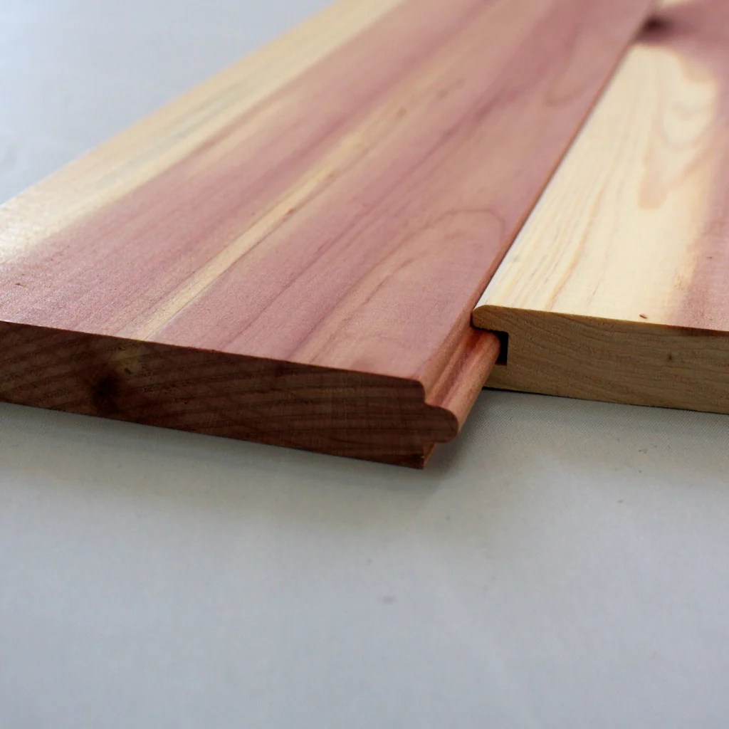 Cedar tongue and groove siding