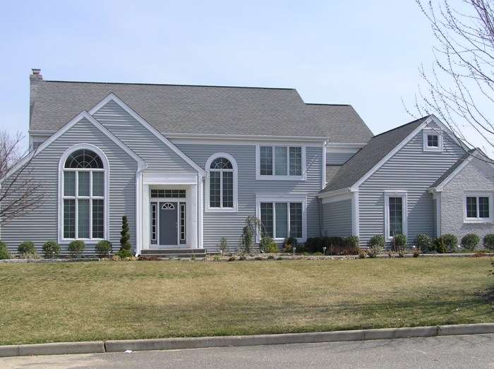 Gray vinyl siding