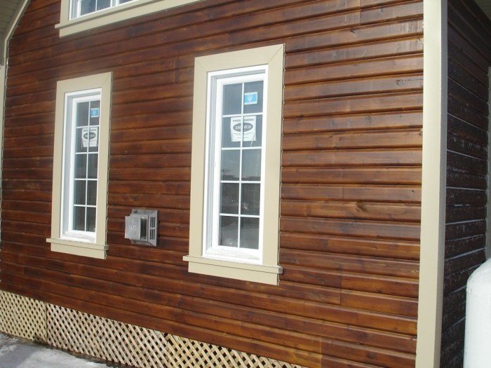 Wood grain vinyl siding