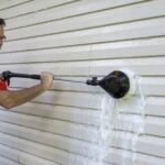 Power washing vinyl siding